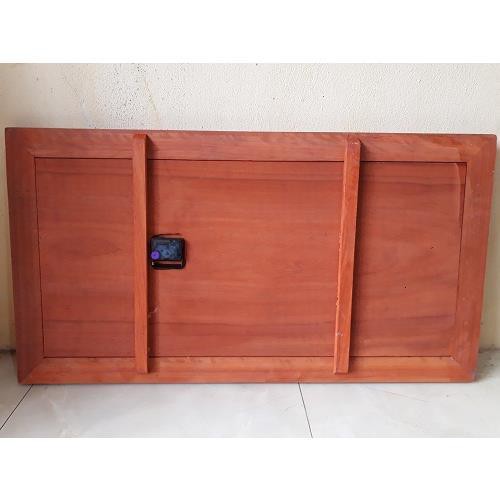 Tranh đồng hồ gỗ Hương đỏ nguyên tấm chữ Lộc dán vàng lá ( 48 x 108 x 3cm ) trang trí cho ngôi nhà bạn