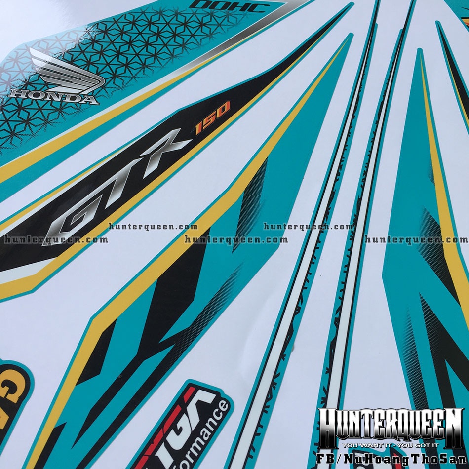 Tem rời xe Winner GTR xanh ngọc. Chất lượng cao, bền đẹp. Decal chế theo yêu cầu