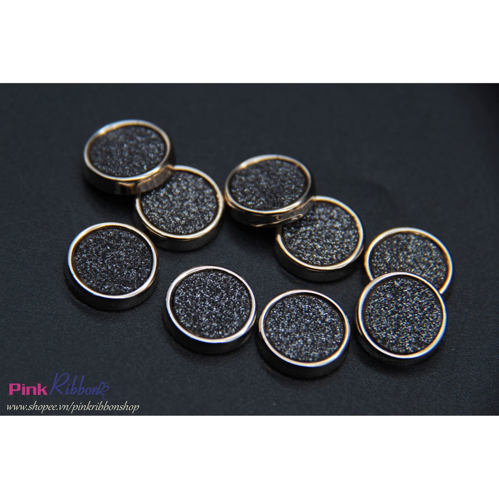 Hạt nhựa nhũ viền vàng 12mm