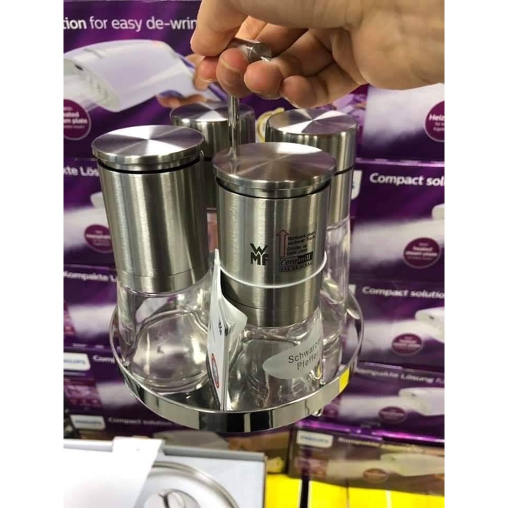 Bộ xay muối xay hạt tiêu đựng dầu mắm WMF Deluxe