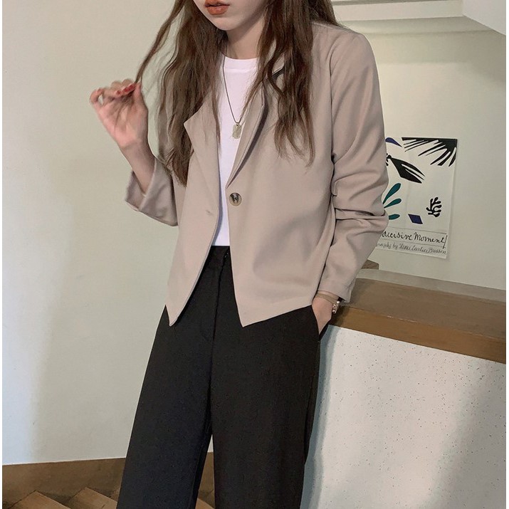 Áo Khoác Suit Trơn Màu Đơn Giản Dành Cho Nữ 37267