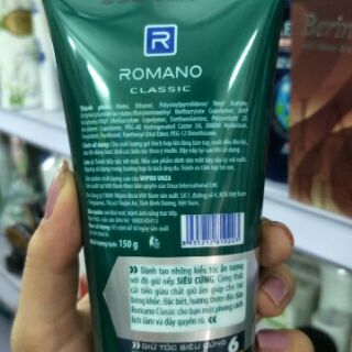 Gel vuốt tóc Romano 150g