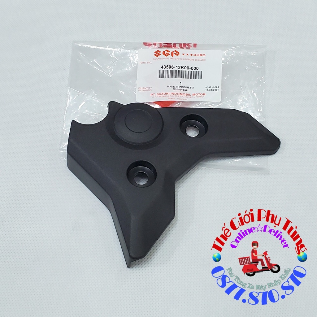 Nhựa nhám che pen (nẹp sườn) Satria fi - Raider fi zin mới - 43586-12K00-000/ 43596-12K00-000