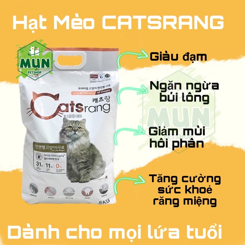 Thức ăn hạt cho mèo Catsrang 5kg