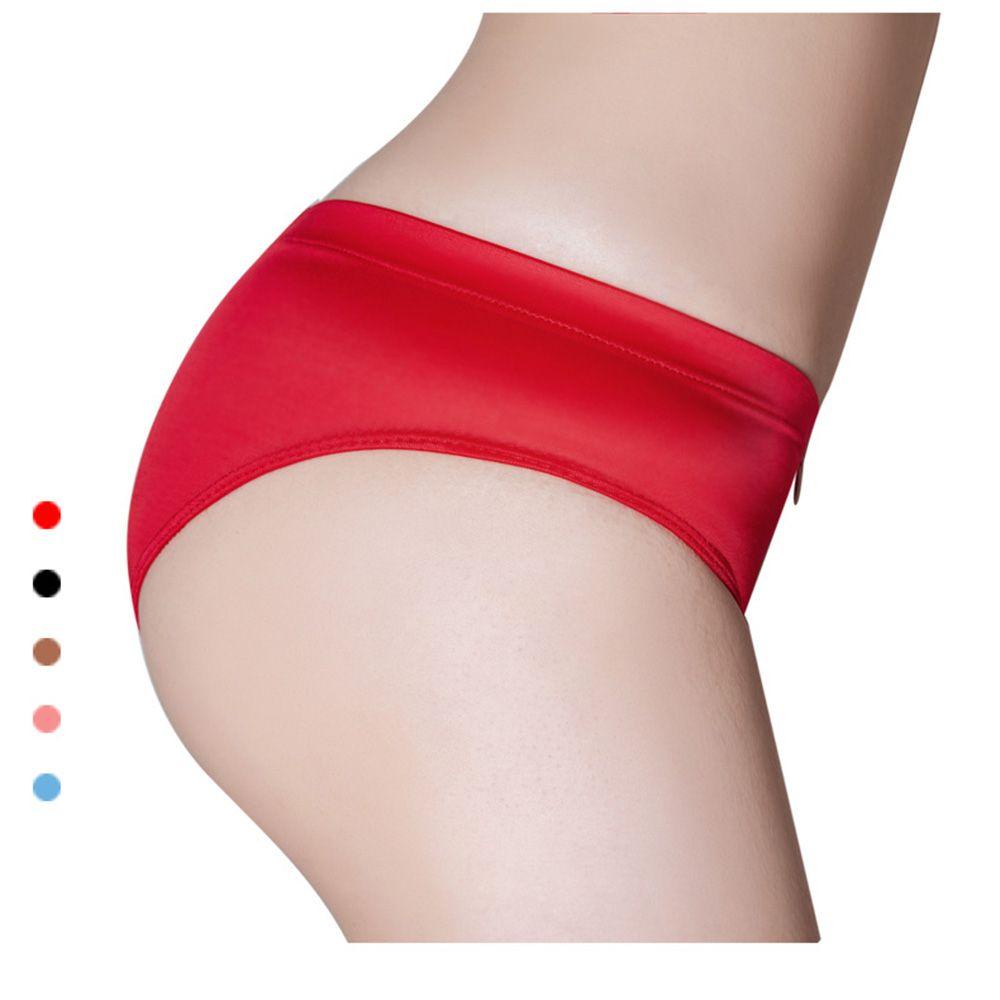 EUCA Quần Lót Satin Lưng Vừa Gợi Cảm Cho Nữ