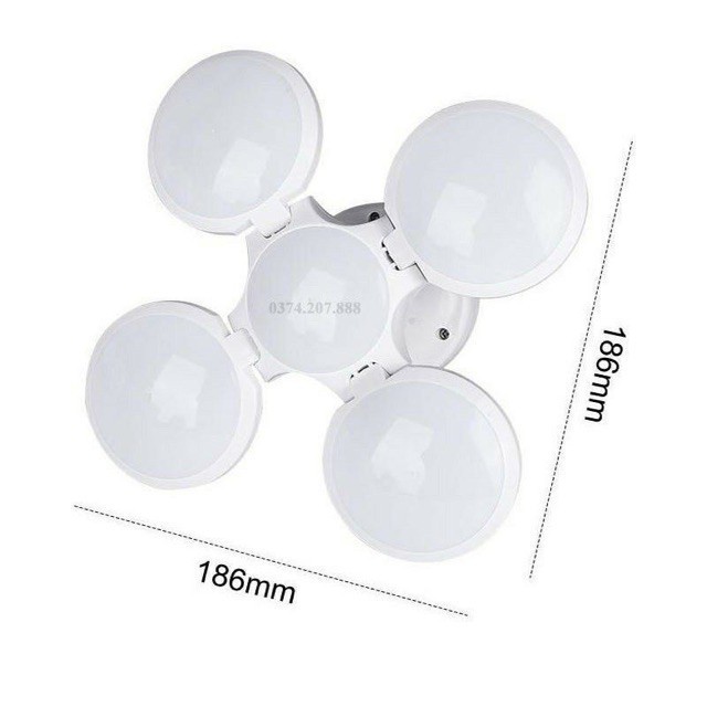 Đèn Tích Điện 100W Năng Lượng Mặt Trời Hình Cầu 4 Bóng Led Có Thể Đóng Mở Gồm 5 Chế Độ Đèn (MSP DTD80)