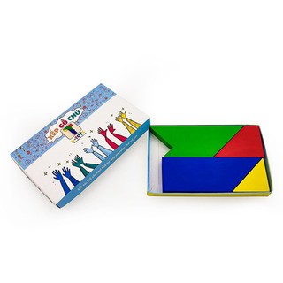 Bộ xếp gỗ Tangram chữ T trò chơi xếp gỗ kích thích sự sáng tạo cho trẻ