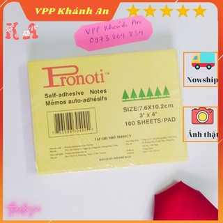 Giấy ghi nhớ, giấy note, giấy nhắn vàng pronoti 3x4(7.6x12.7cm)