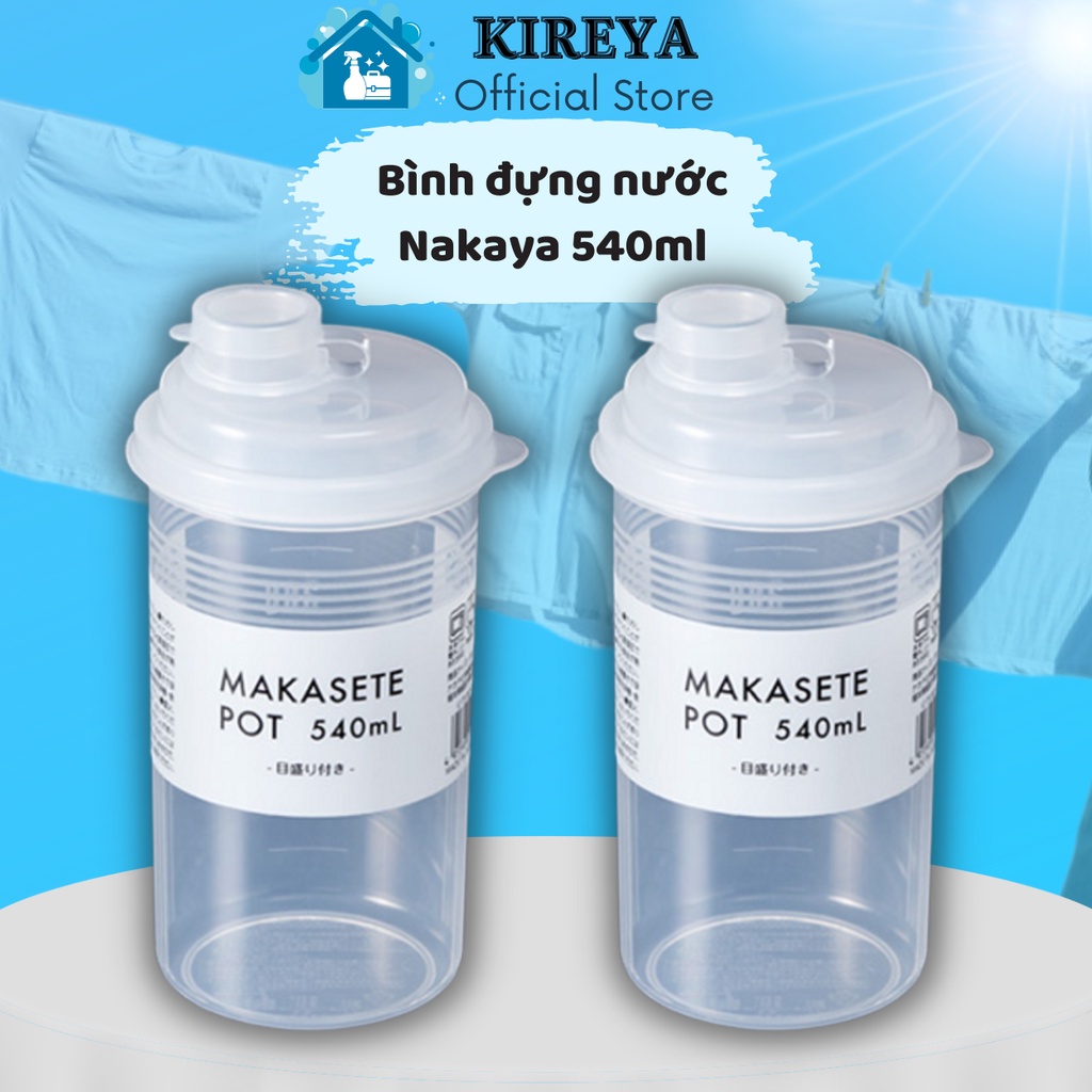 Bình đựng nước Nakaya 540ml Nhật Bản kireya