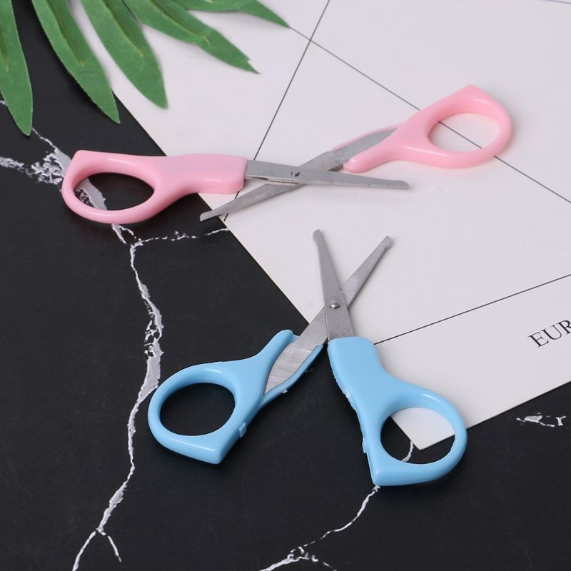 Kéo Cắt Móng Tay Bằng Thép Không Gỉ Màu Sắc Ngẫu Nhiên An Toàn Cho Trẻ Em