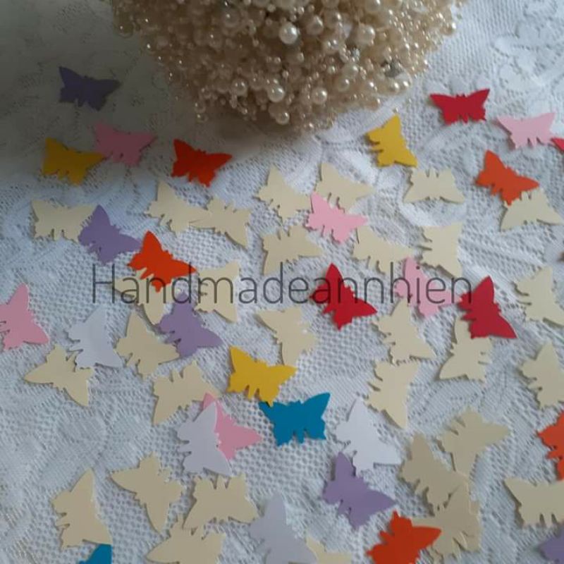 20 - 35 - 50 hình bươm bướm, có 3 size bằng giấy màu - thủ công mầm non cho bé - hình trang trí thiệp 3D, Valentine...