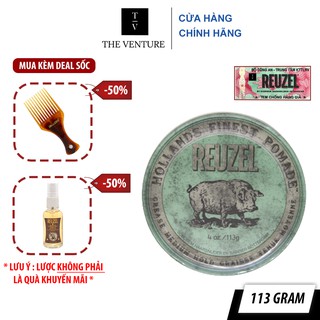 Sáp Vuốt Tóc Reuzel Green Pomade Chính Hãng - Pomade Heo Xanh Lá