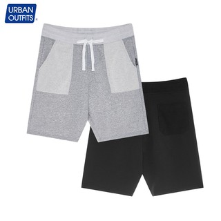 Quần Sọt Nam Lưng Thun Big Size URBAN OUTFITS Túi Lộn Thêu UO Ống Suông Ngắn Co Giãn 100% Cotton Short Nỉ OUTFIT QSR01
