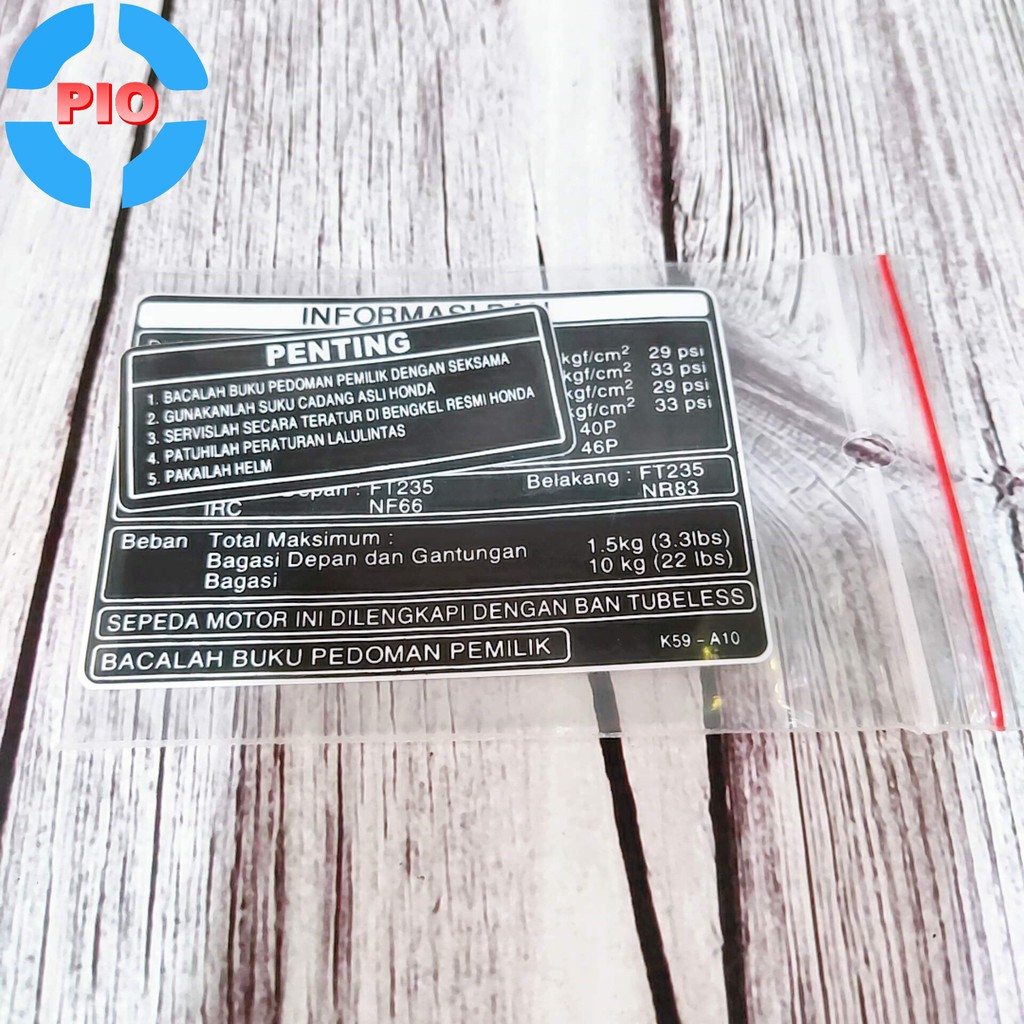 Bộ Tem Thông Số Dán Xe Vario - Click Chống Thấm Nước, Chống Bay Màu