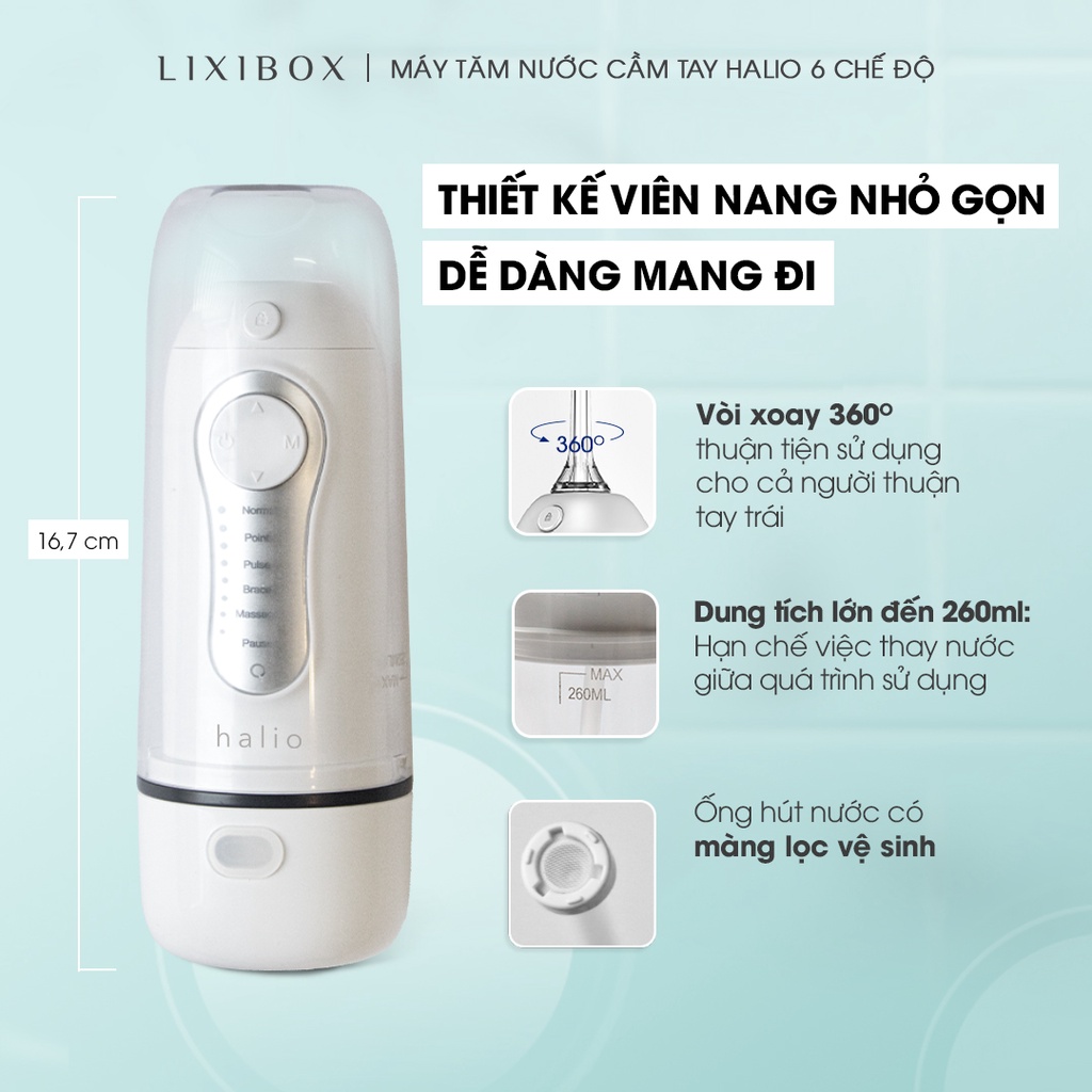 Máy tăm nước cầm tay Halio Professional Cordless Oral Irrigator