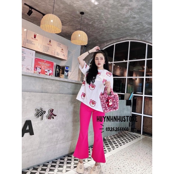 SET QUẦN ỐNG RỘNG BÁO HỒNG TÚI ZIP COTTON