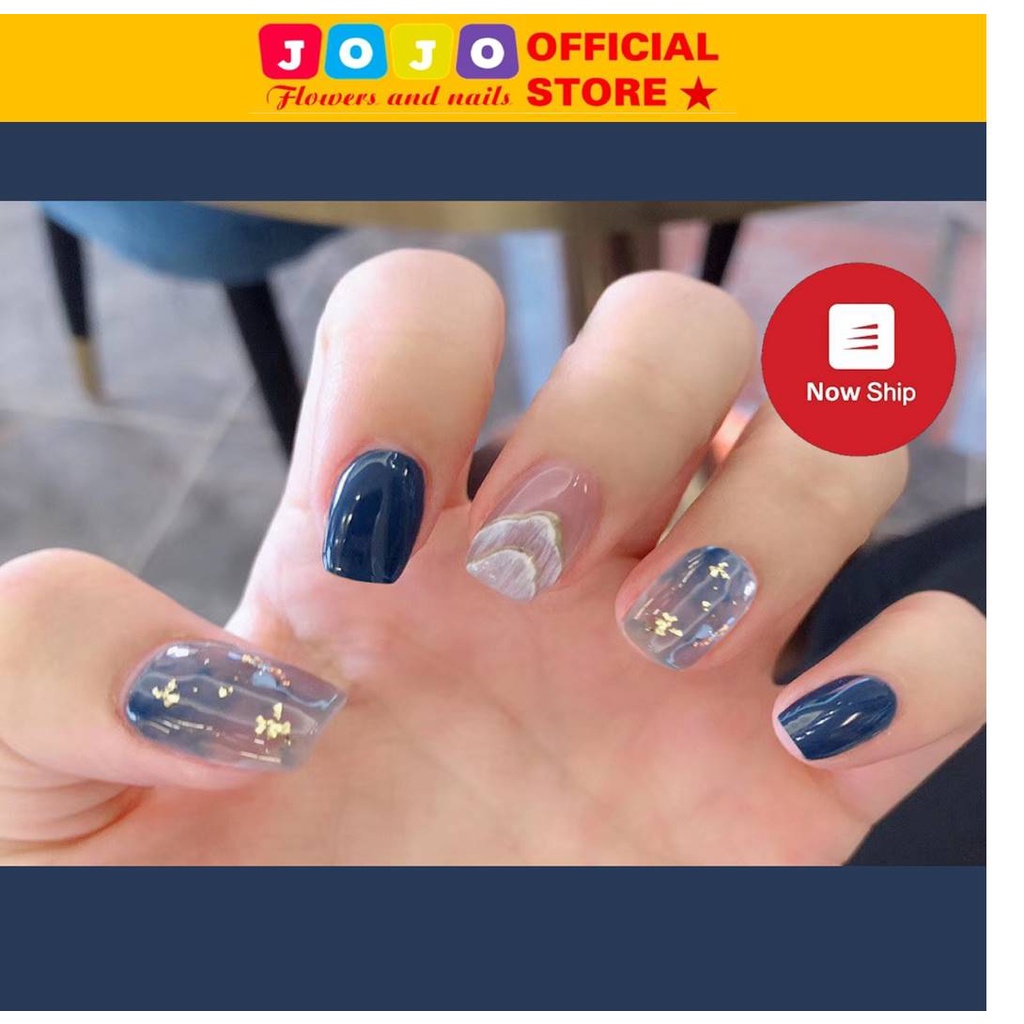 Set 24 móng tay giả PD77 thiết kế thời trang Jojo móng giả có keo dán nhiều mẫu mã đẹp