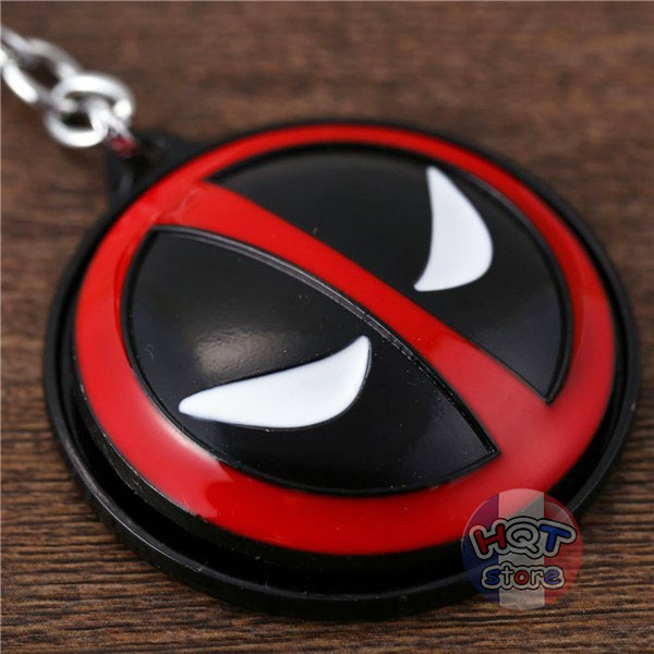 Móc khóa xoay logo Deadpool Marvel bằng kim loại