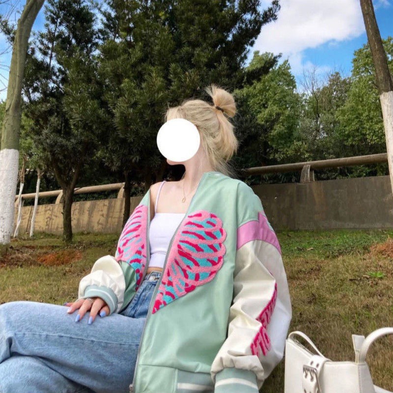 Áo Khoác Bóng Chày Phong Cách vintage Thời Trang Xuân Thu 2021