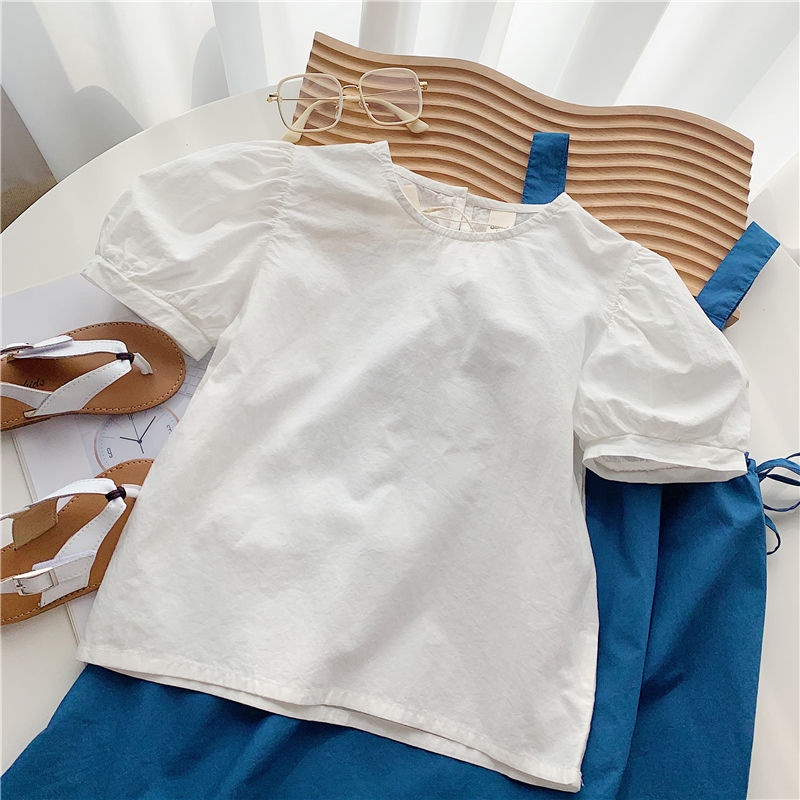 [Hàng Mới Về] Set Áo Sơ Mi Và Đầm Yếm Phong Cách Phương Tây Cho Bé Gái 5 Món