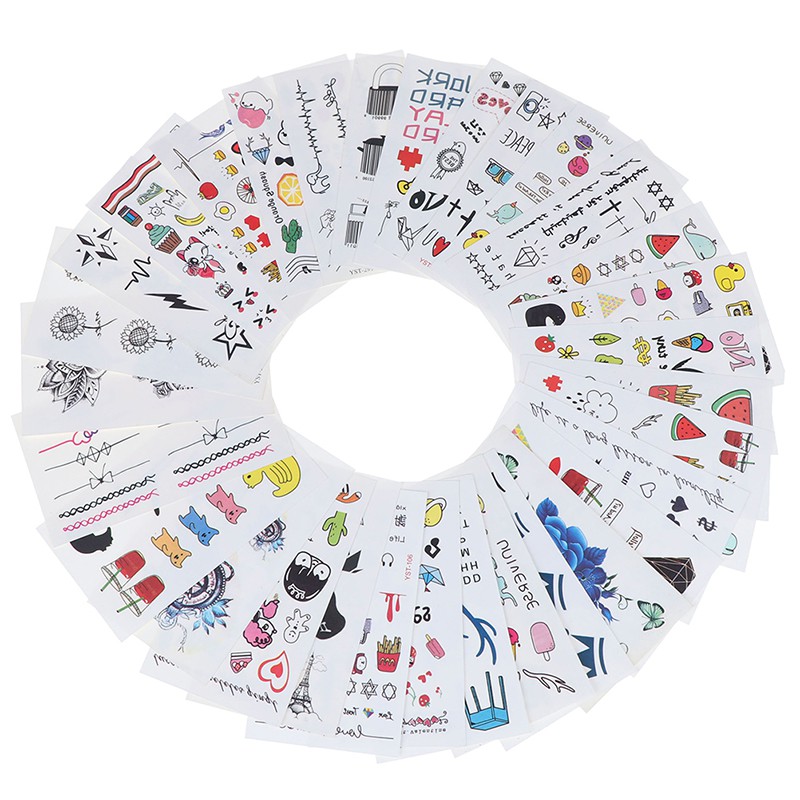 Bộ 10 Tấm Hình Xăm Dán Thiết Kế Dễ Thương Thời Trang