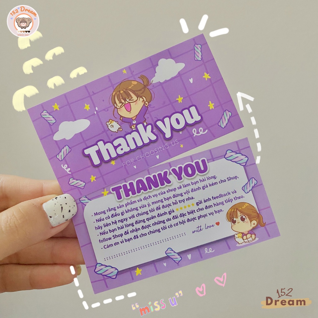 Card Cám Ơn, Phiếu Cám Ơn, Thiệp Cám Ơn, Thẻ Thank You Cho Khách Hàng