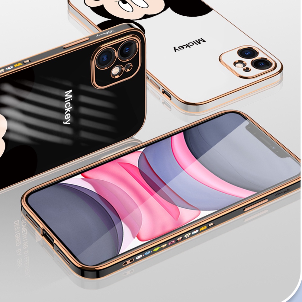 Samsung Galaxy S22 Plus Ultra S22+ 5G For Phone Case Soft Casing Silicone Mouse Electroplating Full Cover Shockproof TPU Cases