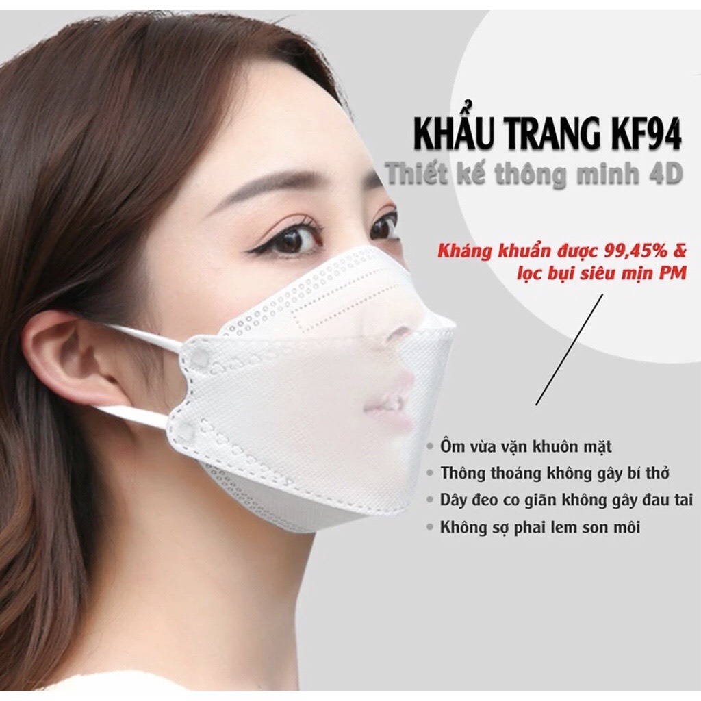 [Túi 10 Chiếc] Khẩu trang 4 Lớp KF94 AN MASK Chống Bụi Mịn Và Kháng Khuẩn Hàng Cao Cấp Sản Xuất Theo Tiêu Chuẩn Hàn Quốc