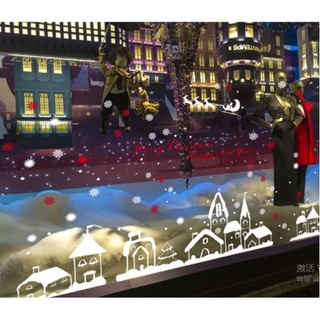 Decal trang trí Noel - Thành phố noel