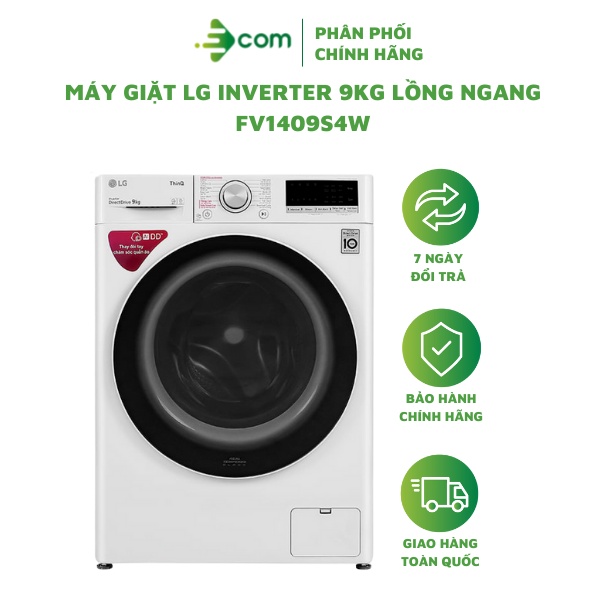 Máy giặt LG Inverter 9KG FV1409S4W lồng ngang