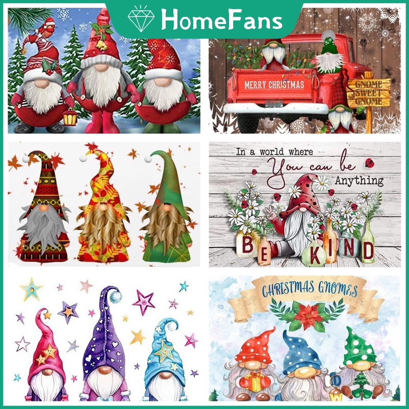 Bộ tranh đính đá 5D họa tiết ông già noel hoạt hình độc đáo DIY