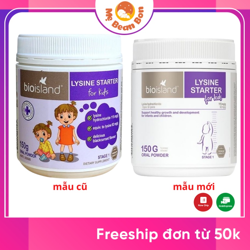 Bột tăng chiều cao Bioisland Lysine Starter For Kids 150g Úc  giúp hấp thụ canxi phát triển chiều cao thể trạng cho bé