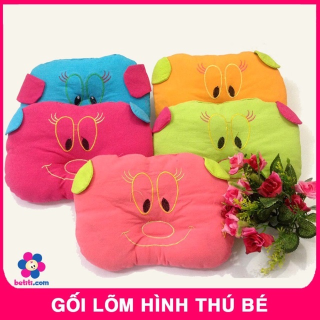 Gối lõm hình thú cho bé