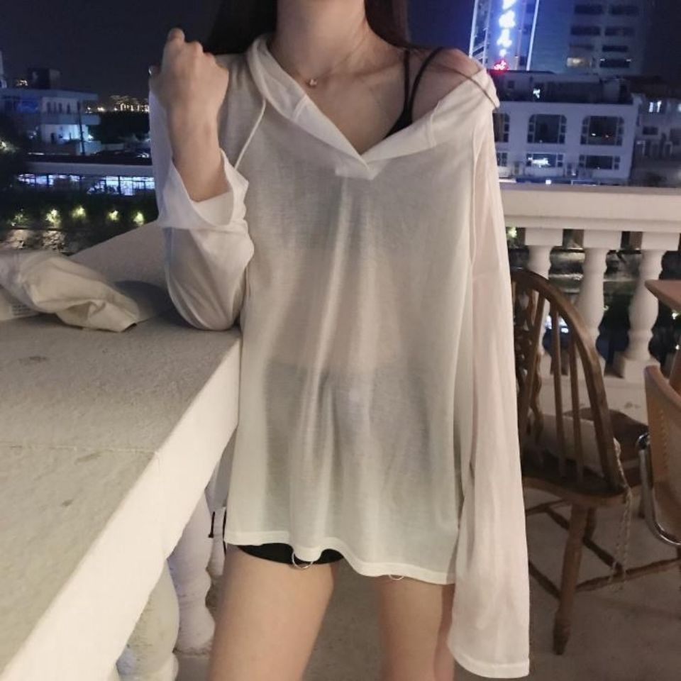 Mùa thu ✨Áo hoodie tay dài dáng rộng hở lưng quyến rũ cho nữ