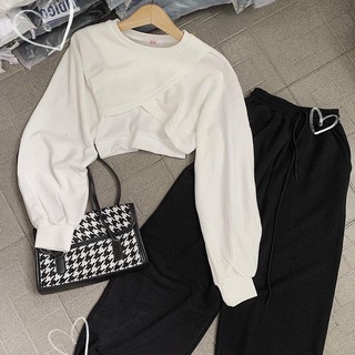 💯☀️SET QUẦN JOGGER TRƠN+ SET ÁO 2 MÓN ĐẮP CHÉO