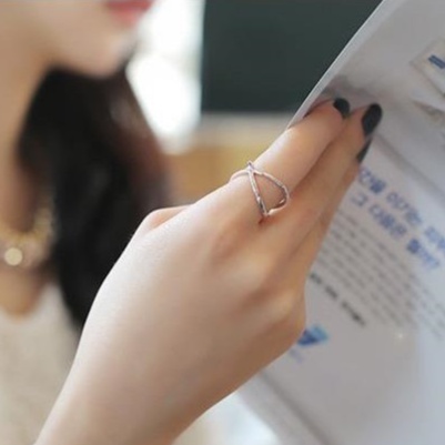 Nhẫn Nữ Bạc Đính Đá Bông Hoa Nhẫn Kiểu Mảnh Đơn Giản Cực Xinh Phong Cách Hàn Quốc UMI GD028-4