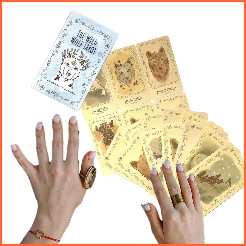 Bộ Bài Tarot Tiếng Anh Hình Sói Hoang Dã