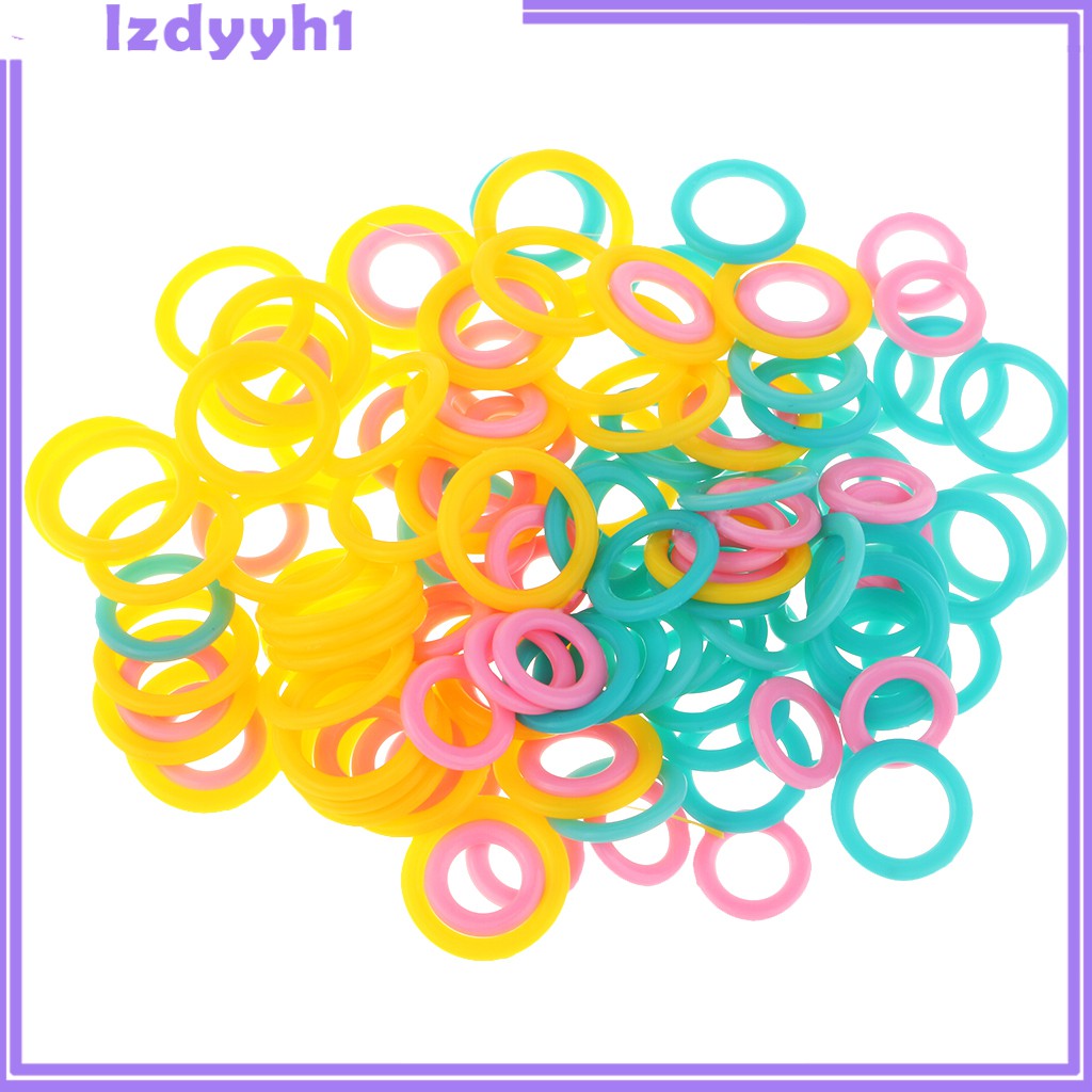 Joydiy 120 Chiếc Nhẫn Đánh Dấu Dệt Kim Cỡ Lớn Trơn Mịn