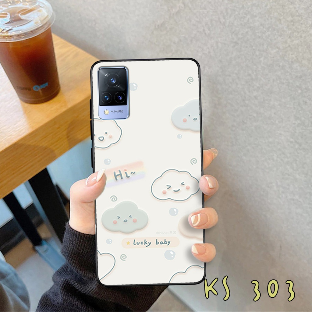 Ốp lưng Vivo V20 - Vivo V20e - Vivo V21 - Ốp in hình gấu &amp; thỏ đang yêu - lưng nhám viền TPU cao cấp