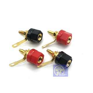 [Mã ELHACE giảm 4% đơn 300K] 04 cái Cọc loa đơn đỏ đen loại tốt