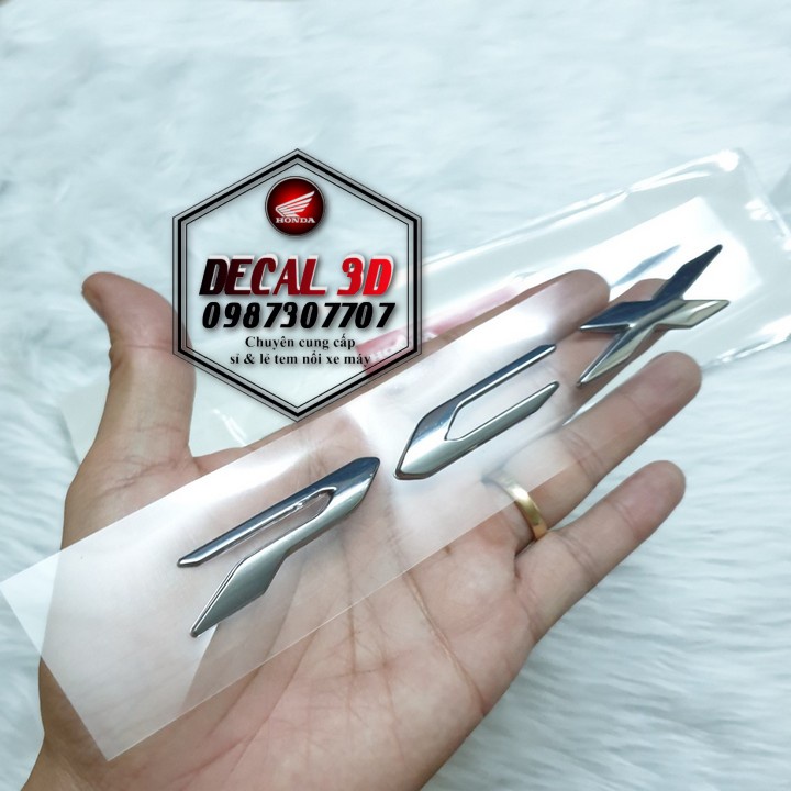 Tem chữ nổi PCX 125 150 2019 hàng ZIN CAO CẤP KHÔNG CHÓC