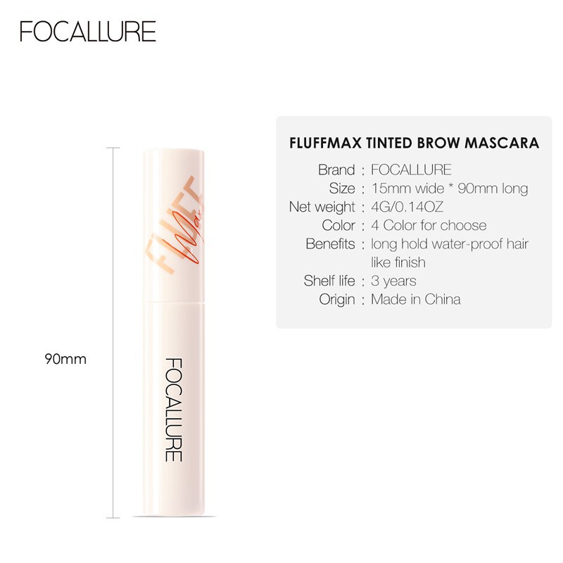 Gel FOCALLURE Chải Lông Mày Lâu Trôi Chống Thấm Nước 4g