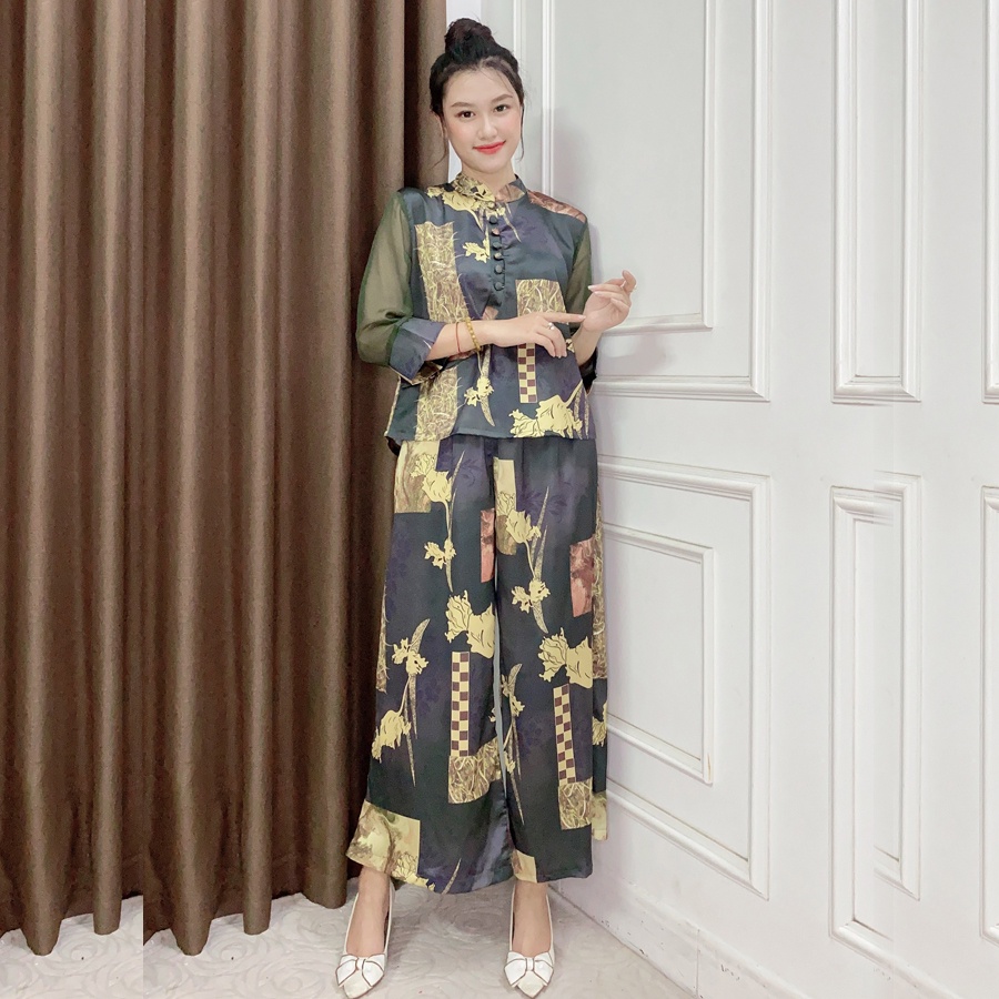 Bộ Đồ Trung Niên Tặng Mẹ Yêu - Bộ Lụa Công Phượng Chống Nhăn, mềm mịn ( Ảnh video thật)