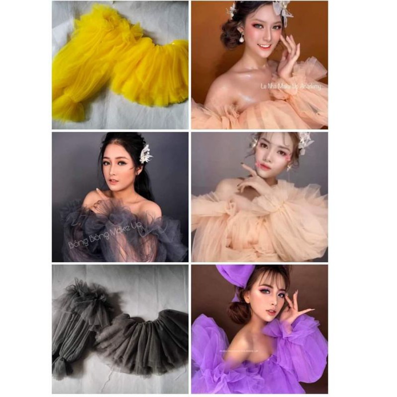 chun ngực + tay phồng chụp hình