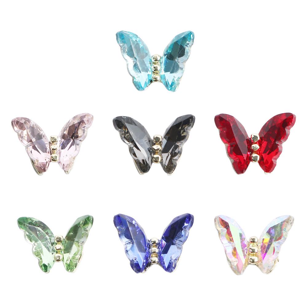 Phụ Kiện Trang Trí Móng Tay Hình Bướm 3D Lấp Lánh DIY|Phụ Kiện Trang Trí Móng Tay Charms