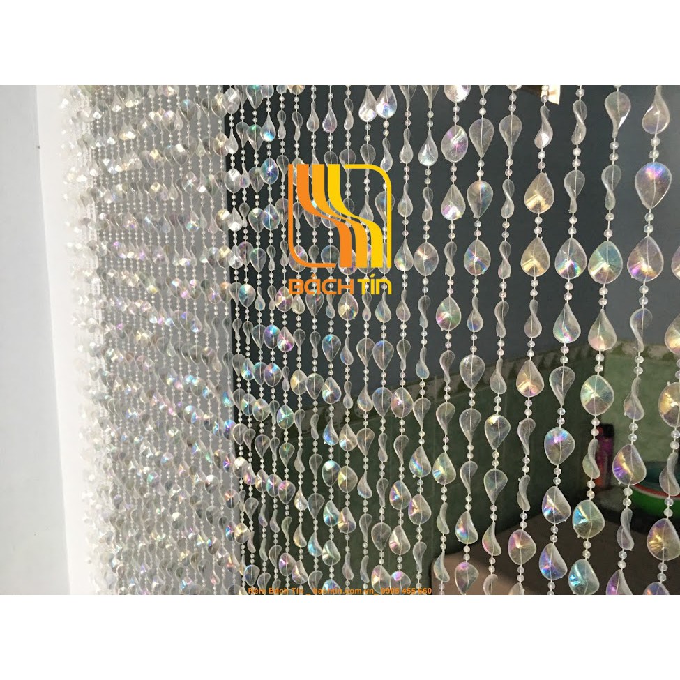 Mành hạt nhựa pha lê bảy màu, rèm cửa trang trí decor