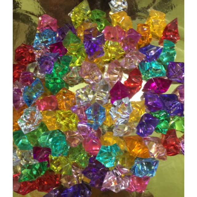 50 viên 25x18mm, 100 viên 11x14mm Hạt nhựa đá quý