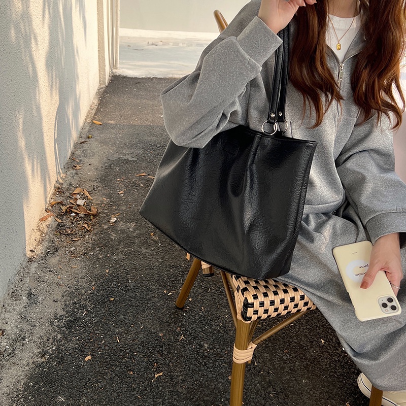 Túi Đeo Vai Cỡ Lớn Màu Sắc Đơn Giản Thời Trang Cho Nữ