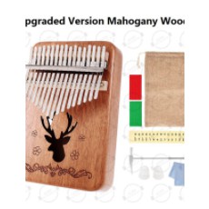 Sale 70% Đàn Kalimba cầm tay 17 phím giai điệu họa tiết giáng sinh, Wood Color Giá gốc 303,000 đ - 82A15