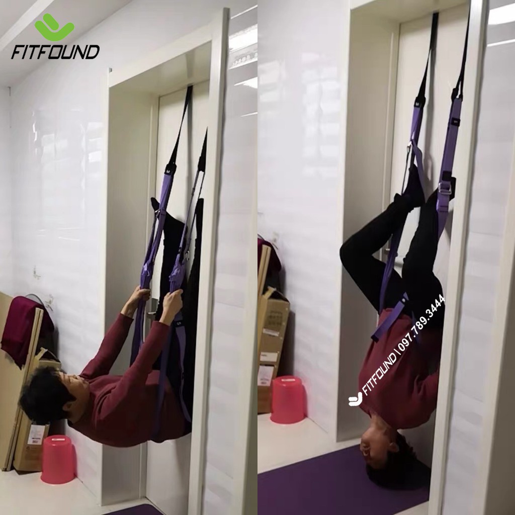 Dây tập yoga tường yoga wall tại nhà đa năng hỗ trợ tập xoạc chân , tư thế đảo ngược...